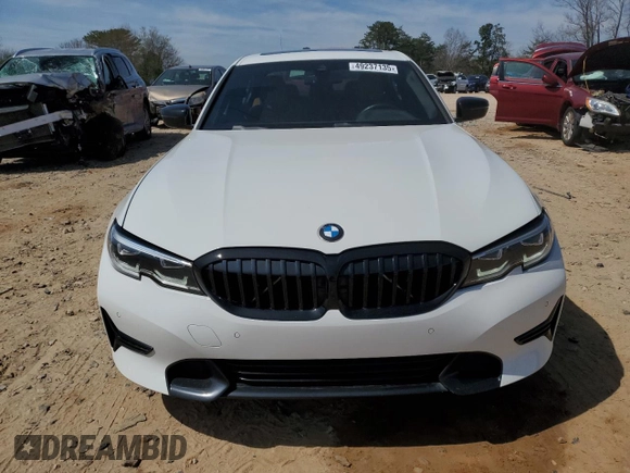 2022 BMW 3 Series 330i with VIN 3MW5R1J07N8C51155, listed as a Copart auction lot 49237135 with 51,985 mi miles and Salvage Title. Bid and sale history available at carsss.com. Image 5.