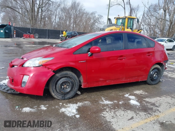 2011 Toyota Prius I with VIN JTDKN3DU3B0304788, listed as a IAAI auction lot 41731531 with 105,000 mi miles. Bid and sale history available at carsss.com. Image 15.