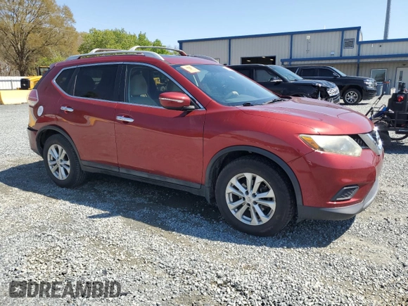 2015 Nissan Rogue SV with VIN 5N1AT2MT7FC825824, listed as a Copart auction lot 50576015 with 134,242 mi miles and Salvage Title. Bid and sale history available at carsss.com. Image 4.