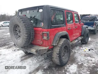 2018 Jeep Wrangler Unlimited Sport S with VIN 1C4HJXDG5JW131522, listed as a IAAI auction lot 41563099 with 75,405 mi miles and . Bid and sale history available at DreamBid. Image 4.