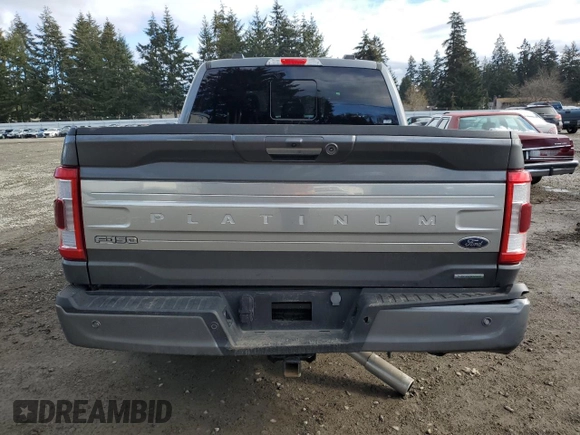2023 Ford F-150 XL with VIN 1FTFW1E84PFB68860, listed as a Copart auction lot 43995925 with 11,457 mi miles and Salvage title. Bid and sale history available at DreamBid. Image 6.