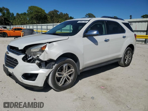 2017 Chevrolet Equinox Premier with VIN 2GNFLGE35H6254875, listed as a Copart auction lot 49861165 with 56,430 mi miles and Salvage Title. Bid and sale history available at carsss.com. Image 1.