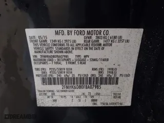 2015 Ford Flex Limited with VIN 2FMHK6D80FBA07985, listed as a IAAI auction lot 41624635 with 150,663 mi miles. Bid and sale history available at carsss.com. Image 9.