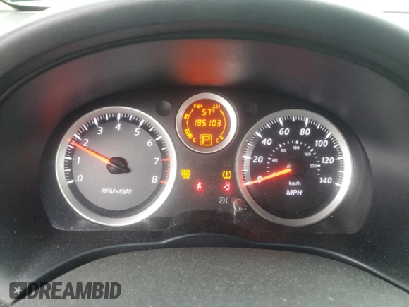 2012 Nissan Sentra 2.0 with VIN 3N1AB6AP1CL783577, listed as a Copart auction lot 57779435 with 195,103 mi miles and Salvage title. Bid and sale history available at DreamBid. Image 9.