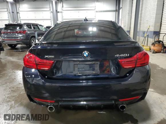 2019 BMW 4 Series 440i xDrive with VIN WBA4J7C52KBM76141, listed as a Copart auction lot 44150965 with 76,061 mi miles and Salvage Title. Bid and sale history available at carsss.com. Image 6.
