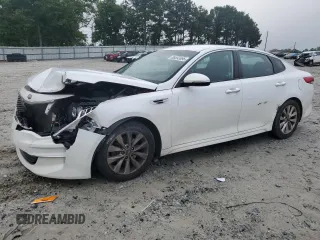 2018 Kia Optima LX with VIN 5XXGT4L31JG251127, listed as a Copart auction lot 58553595 with 126,361 mi miles and Salvage title. Bid and sale history available at DreamBid. Image 1.