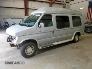2001 Ford Econoline Cargo Recreational with VIN 1FDRE14L51HA62950, listed as a Copart auction lot 60860705 with 199,611 mi miles and Salvage title. Bid and sale history available at DreamBid. Image 1.