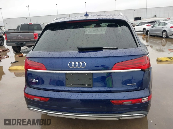 2021 Audi Q5 Premium Plus with VIN WA1BAAFY5M2057078, listed as a IAAI auction lot 41542170 with 37,519 mi miles. Bid and sale history available at carsss.com. Image 16.