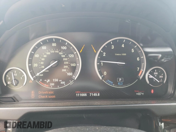 2016 BMW X5 xDrive40e with VIN 5UXKT0C53G0F74921, listed as a Copart auction lot 55356135 with 111,666 mi miles and Clean Title. Bid and sale history available at DreamBid. Image 9.