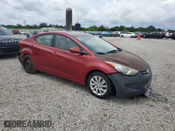 2013 Hyundai Elantra GLS with VIN 5NPDH4AE3DH201363, listed as a Copart auction lot 58577385 with 176,955 mi miles and Clean title. Bid and sale history available at DreamBid. Image 4.