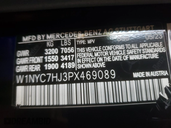 2022 Mercedes-Benz G 63 AMG with VIN W1NYC7HJ2NX444083, listed as a Copart auction lot 64764324 with 7,909 mi miles and Salvage title. Bid and sale history available at DreamBid. Image 13.