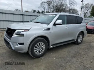 2021 Nissan Armada SV with VIN JN8AY2AC7M9146547, listed as a Copart auction lot 45408433 with 57,350 mi miles. Bid and sale history available at carsss.com. Image 1.