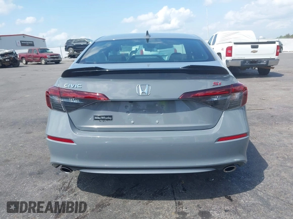 2025 Honda Civic Si with VIN 2HGFE1E55SH474645, listed as a IAAI auction lot 41941985 with 1,117 mi miles and . Bid and sale history available at DreamBid. Image 17.