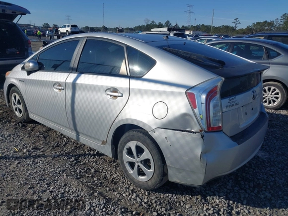 2013 Toyota Prius One with VIN JTDKN3DU1D5597127, listed as a IAAI auction lot 41455106 with 255,247 mi miles. Bid and sale history available at carsss.com. Image 3.