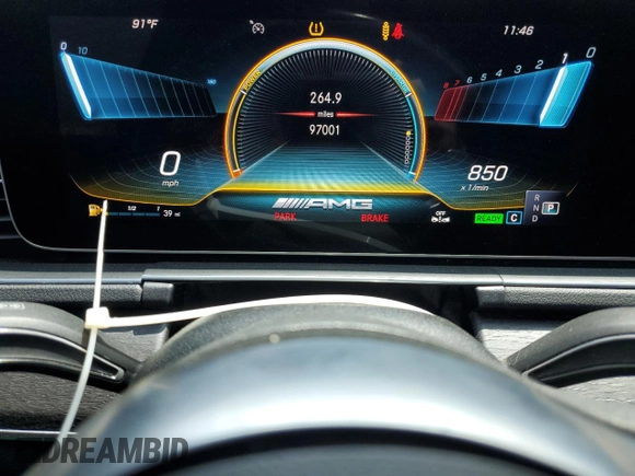 2021 Mercedes-Benz GLE 53 AMG with VIN 4JGFD6BB3MA257083, listed as a Copart auction lot 65208305 with 97,001 mi miles and Clean title. Bid and sale history available at DreamBid. Image 9.