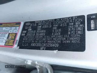 2019 Kia Niro LX with VIN KNDCB3LC1K5256409, listed as a IAAI auction lot 41741415 with 153,360 mi miles. Bid and sale history available at carsss.com. Image 9.
