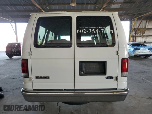 2006 Ford Econoline Passenger XL z VIN 1FBNE31L96HA15984, wystawiony jako Copart lot #46550855 z przebiegiem 242 736 mil mil oraz Czysty tytuł • Clean title. Historia ofert i sprzedaży dostępna na DreamBid. Obrazek 6.