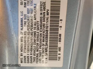 2011 Honda Odyssey EX with VIN 5FNRL5H4XBB048161, listed as a Copart auction lot 49919495 with 115,851 mi miles and Salvage Title. Bid and sale history available at carsss.com. Image 14.