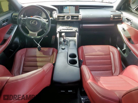 2016 Lexus IS 350 with VIN JTHCE1D24G5010185, listed as a Copart auction lot 57132225 with 112,452 mi miles and Salvage title. Bid and sale history available at DreamBid. Image 8.