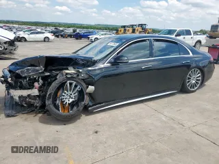 2022 Mercedes-Benz S 580 z VIN W1K6G7GB0NA142281, wystawiony jako Copart lot #56173665 z przebiegiem 50 462 mil mil oraz Szkoda całkowita • Salvage title. Historia ofert i sprzedaży dostępna na DreamBid. Obrazek 1.