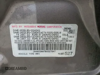 2011 Mitsubishi Outlander SE with VIN JA4AS3AW7BU027947, listed as a Copart auction lot 54623345 with 164,641 mi miles and Salvage title. Bid and sale history available at DreamBid. Image 13.