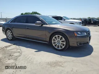 2015 Audi A8 L 4.0T with VIN WAU32AFD9FN032185, listed as a Copart auction lot 53472595 with 45,357 mi miles and Salvage Title. Bid and sale history available at carsss.com. Image 4.