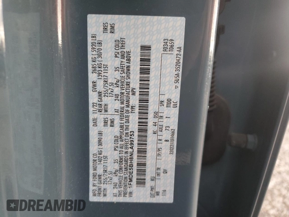 2022 Ford Bronco with VIN 1FMDE5BH8NLA99753, listed as a Copart auction lot 48909635 with 28,543 mi miles and Salvage Title. Bid and sale history available at DreamBid. Image 14.