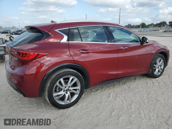 2018 Infiniti QX30 with VIN SJKCH5CP5JA002430, listed as a Copart auction lot 53835375 with 58,187 mi miles and Salvage title. Bid and sale history available at DreamBid. Image 3.