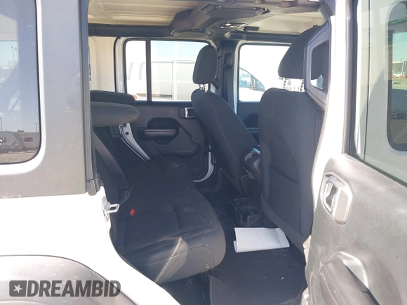 2021 Jeep Wrangler Unlimited Willys z VIN 1C4HJXDN3MW525460, wystawiony jako IAAI lot #41770265 z przebiegiem 76 480 mil mil oraz . Historia ofert i sprzedaży dostępna na DreamBid. Obrazek 8.