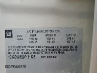 2009 Chevrolet Malibu 1LS with VIN 1G1ZG57BX9F131723, listed as a Copart auction lot 54502774 with 224,252 mi miles and Salvage Title. Bid and sale history available at DreamBid. Image 12.