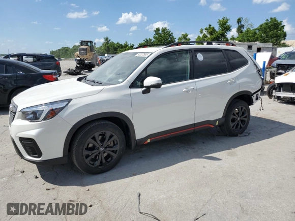 2021 Subaru Forester Special Sports with VIN JF2SKARC0MH572586, listed as a Copart auction lot 60307685 with 33,896 mi miles and Salvage title. Bid and sale history available at DreamBid. Image 1.