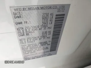 2023 Infiniti QX60 Sensory с VIN 5N1DL1GS1PC349100, выставлен на аукционе IAAI как лот 42145464 с пробегом 40 895 миль миль и . История ставок и продаж доступна на DreamBid. Изображение 9.