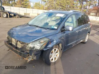 2008 Nissan Quest S with VIN 5N1BV28U48N107186, listed as a IAAI auction lot 41222371 with 187,781 mi miles. Bid and sale history available at carsss.com. Image 2.