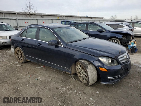 2013 Mercedes-Benz C 300 Sport with VIN WDDGF8AB4DR265099, listed as a Copart auction lot 45121485 with 121,111 mi miles and Salvage Title. Bid and sale history available at DreamBid. Image 4.
