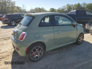 2015 FIAT 500 Sport with VIN 3C3CFFBR1FT707439, listed as a Copart auction lot 49444145 with 65,842 mi miles and Salvage Title. Bid and sale history available at carsss.com. Image 3.