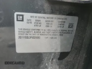 2015 Chevrolet Impala LT z VIN 2G1115SL3F9220083, wystawiony jako Copart lot #60683285 z przebiegiem 153 923 mil mil oraz Szkoda całkowita • Salvage title. Historia ofert i sprzedaży dostępna na DreamBid. Obrazek 12.