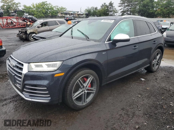2018 Audi SQ5 Premium Plus with VIN WA1A4AFY9J2088218, listed as a Copart auction lot 66580264 with 53,815 mi miles and Salvage Title. Bid and sale history available at DreamBid. Image 1.