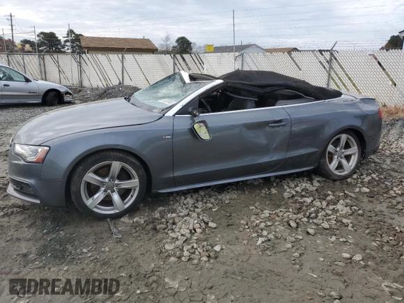 2016 Audi A5 Premium Plus with VIN WAUM2AFH4GN009521, listed as a Copart auction lot 50829865 with 111,379 mi miles and Salvage Title. Bid and sale history available at carsss.com. Image 1.