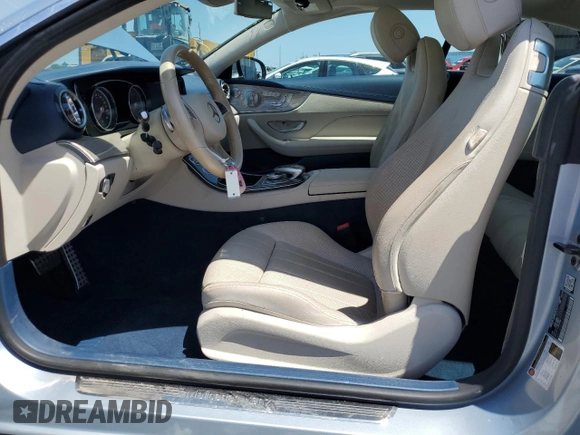 2018 Mercedes-Benz E 400 with VIN WDD1J6FB0JF045862, listed as a Copart auction lot 54584075 with 43,455 mi miles and Salvage Title. Bid and sale history available at DreamBid. Image 7.