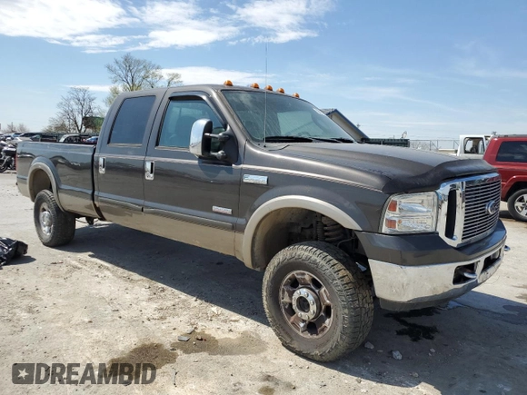 2005 Ford F-350 XL with VIN 1FTWW31P25EA80854, listed as a Copart auction lot 50900185 with Not provided miles and Salvage title. Bid and sale history available at DreamBid. Image 4.