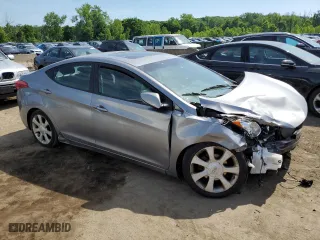 2012 Hyundai Elantra GLS with VIN KMHDH4AE5CU288134, listed as a Copart auction lot 59007454 with 0 mi miles and Non Repairable. Bid and sale history available at carsss.com. Image 4.