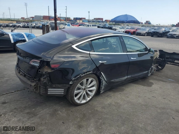 2018 Tesla Model 3 Long Range Battery with VIN 5YJ3E1EA1JF003255, listed as a Copart auction lot 51007665 with 33,855 mi miles and Salvage Title. Bid and sale history available at carsss.com. Image 3.