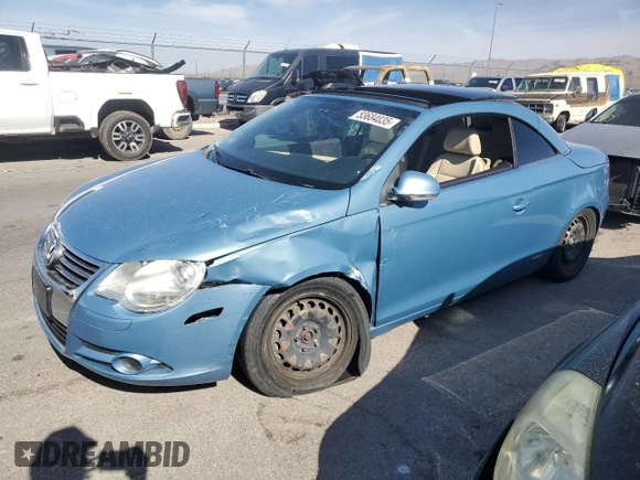 2007 Volkswagen Eos 3.2L with VIN WVWDB71F67V032777, listed as a Copart auction lot 53684035 with 98,537 mi miles and Salvage Title. Bid and sale history available at DreamBid. Image 1.