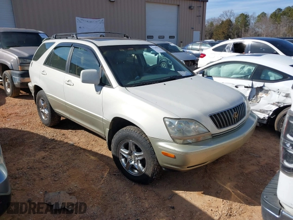 1999 Lexus RX 300 Luxury SUV with VIN JT6HF10U2X0076430, listed as a IAAI auction lot 41389012 with 257,695 mi miles. Bid and sale history available at carsss.com. Image 1.