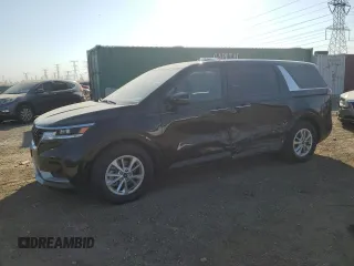 2024 Kia Carnival LX with VIN KNDNB4H35R6440070, listed as a Copart auction lot 74982464 with 257 mi miles and Salvage Title. Bid and sale history available at carsss.com. Image 1.