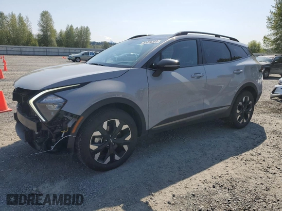 2023 Kia Sportage X-Line with VIN 5XYK6CAF3PG127972, listed as a Copart auction lot 53694355 with 13,222 mi miles and Salvage Title. Bid and sale history available at carsss.com. Image 1.
