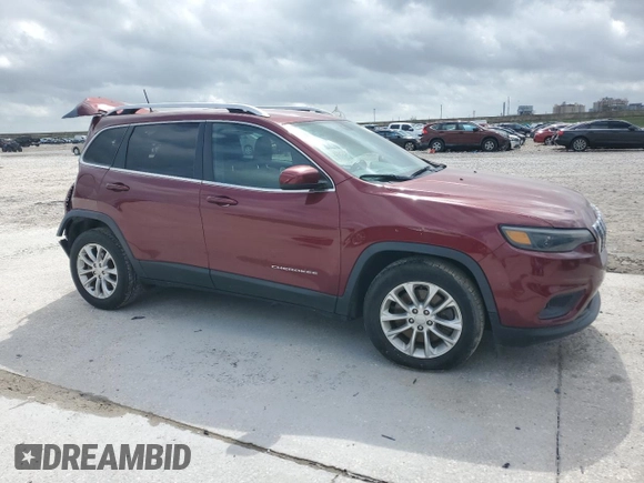 2019 Jeep Cherokee Latitude with VIN 1C4PJLCB8KD357724, listed as a Copart auction lot 51412395 with 0 mi miles and Salvage Title. Bid and sale history available at carsss.com. Image 4.