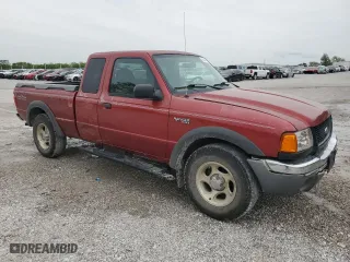 2001 Ford Ranger XL Fleet with VIN 1FTZR15EX1PA61579, listed as a Copart auction lot 54534155 with 206,128 mi miles and Salvage Title. Bid and sale history available at carsss.com. Image 4.