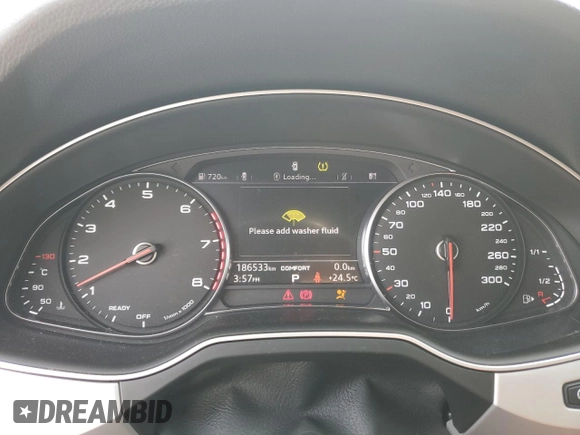 2017 Audi Q7 Premium with VIN WA1AAAF79HD020189, listed as a Copart auction lot 59193975 with 186,533 mi miles and Salvage title. Bid and sale history available at DreamBid. Image 9.