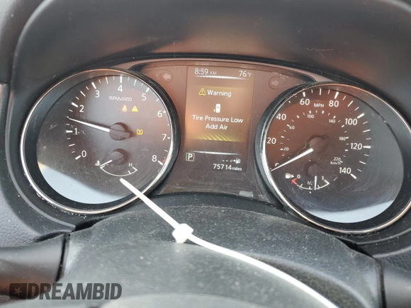 2017 Nissan Rogue SL with VIN JN8AT2MV3HW260466, listed as a Copart auction lot 48997055 with 75,714 mi miles and Salvage Title. Bid and sale history available at carsss.com. Image 9.